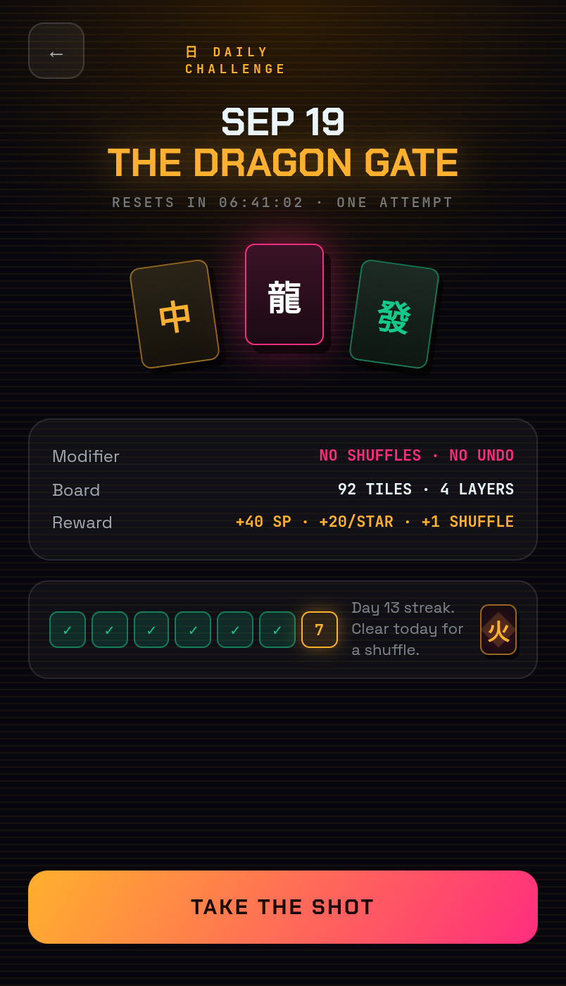 Simply Mahjong daily challenge
